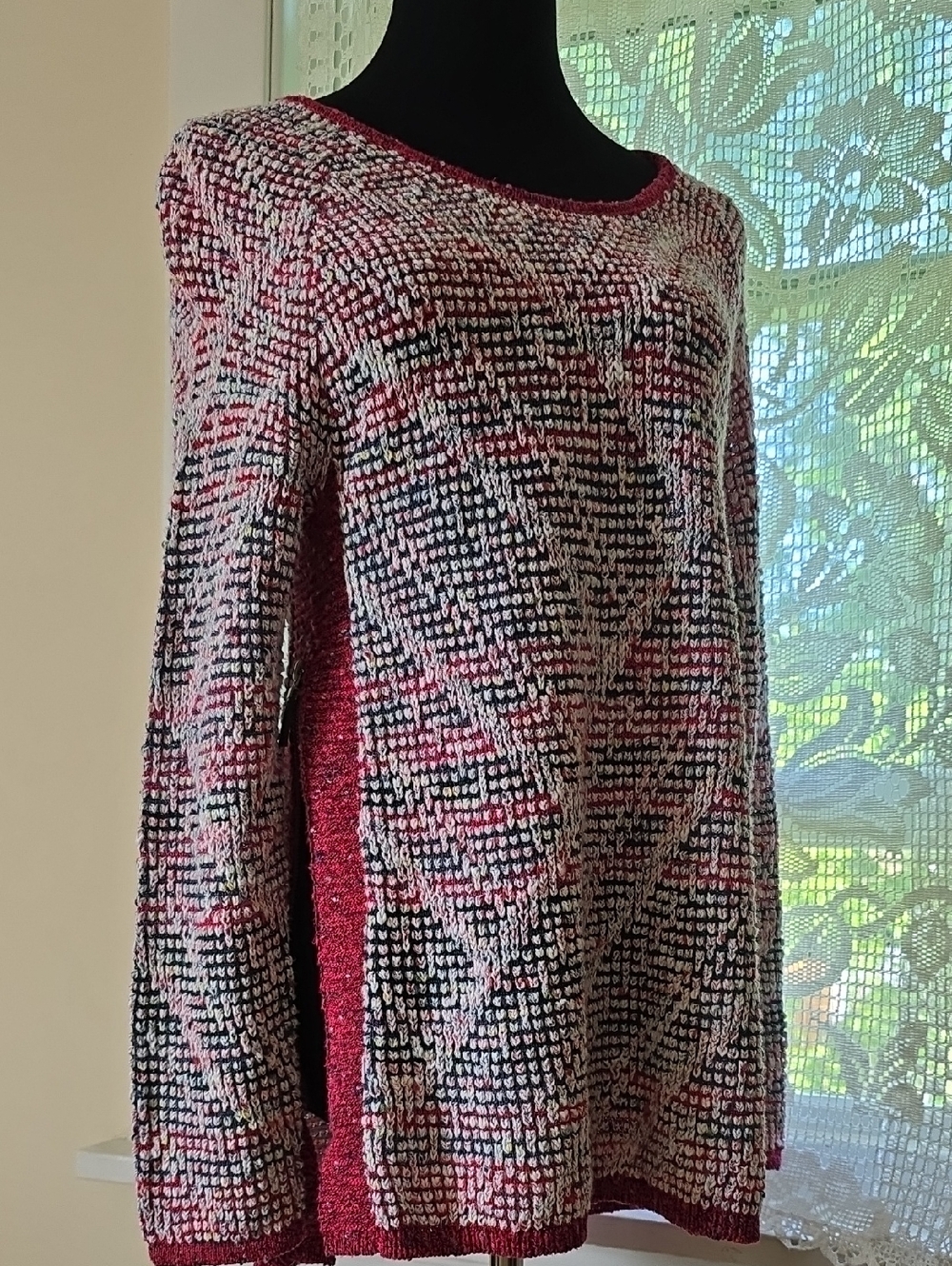 Nic + Zoe Colorblock Sweater Petite Small